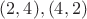 $(2,4),(4,2)$