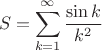 $$S=\sum\limits_{k=1}^{\infty}\frac{\sin k}{k^2}$$