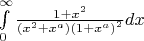 $\[\int\limits_0^\infty  {\frac{{1 + {x^2}}}{{({x^2} + {x^a}){{(1 + {x^a})}^2}}}} dx\]$
