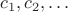 $c_1,c_2,\dots$ $c_1,c_2,\dots$