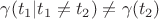 $\gamma(t_1 | t_1 \ne t_2) \ne \gamma(t_2)$