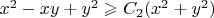 $x^2-xy+y^2\geqslant C_2(x^2+y^2)$