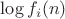 $\log f_i(n)$