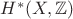 $H^*(X,\mathbb Z)$
