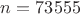 $n=73555$ $n=73555$