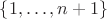 $\{1,\ldots,n+1\}$ $\{1,\ldots,n+1\}$