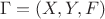 \[
\Gamma  = \left( {X,Y,F} \right)
\]