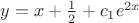 $y=x+\frac{1}{2}+c_{1}e^{2x}$