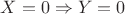 $X = 0 \Rightarrow Y = 0$