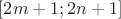 $[2m+1;2n+1]$