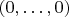 $(0,\dots,0)$