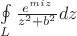 $\[\oint\limits_L {\frac{{{e^{miz}}}}{{{z^2} + {b^2}}}} dz\]$