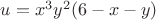 $u=x^3y^2(6-x-y)$