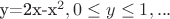 y=2x-x^2,0\le y\le 1,...