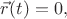 $\vec{r}(t)=0,$