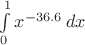 $\int\limits_0^1 x^{-36.6}\,dx$