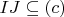 $I J \subseteq (c)$