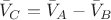 $$\bar{V}_C=\bar{V}_A-\bar{V}_B$$