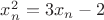 $x_{n}^2=3x_n-2$