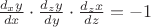 $\frac{d_xy}{dx}\cdot\frac{d_zy}{dy}\cdot\frac{d_zx}{dz}=-1$