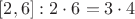 $[2,6]: 2\cdot6=3\cdot4$