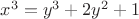 $x^3=y^3+2y^2+1$