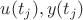 $u(t_j),y(t_j)$