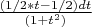 $ \frac {(1/2*t-1/2)dt}{(1+t^2)}$