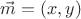 $\vec{m} = (x, y)$