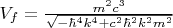 ${V}_{f}=\frac{m^2c^3}{\sqrt{-\hbar^4k^4+c^2\hbar^2k^2m^2}}$