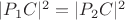 $|P_1C|^2=|P_2C|^2$