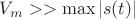 $V_m>>\max|s(t)|$