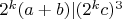 $2^k(a+b) | (2^kc)^3$