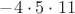 $-4\cdot 5\cdot 11$