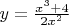 $y=\frac{x^3+4}{2x^2}$