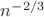 $n^{-2/3}$