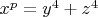 $x^p=y^4+z^4$