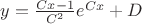$y=\frac{Cx-1}{C^2}e^{Cx}+D$