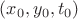 $(x_0, y_0, t_0)$