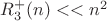 $R^{+}_3(n) << n^{2}$
