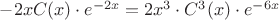 $-2xC(x)\cdot e^{-2x}=2x^3\cdot C^3(x)\cdot e^{-6x}$