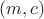 $(m, c)$