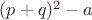 $(p+q)^2-a$