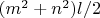 $(m^2+n^2)l/2$