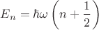 $E_n = \hbar \omega \left(n + \dfrac{1}{2} \right)$