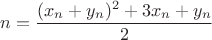 $$
n = \frac{(x_n+y_n)^2+3x_n+y_n}{2}
$$