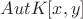 $AutK[x,y]$