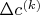 $\Delta c^{(k)}$