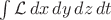 $\int\mathcal{L}\,dx\,dy\,dz\,dt$