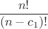 $\dfrac{n!}{(n-c_1)!}$